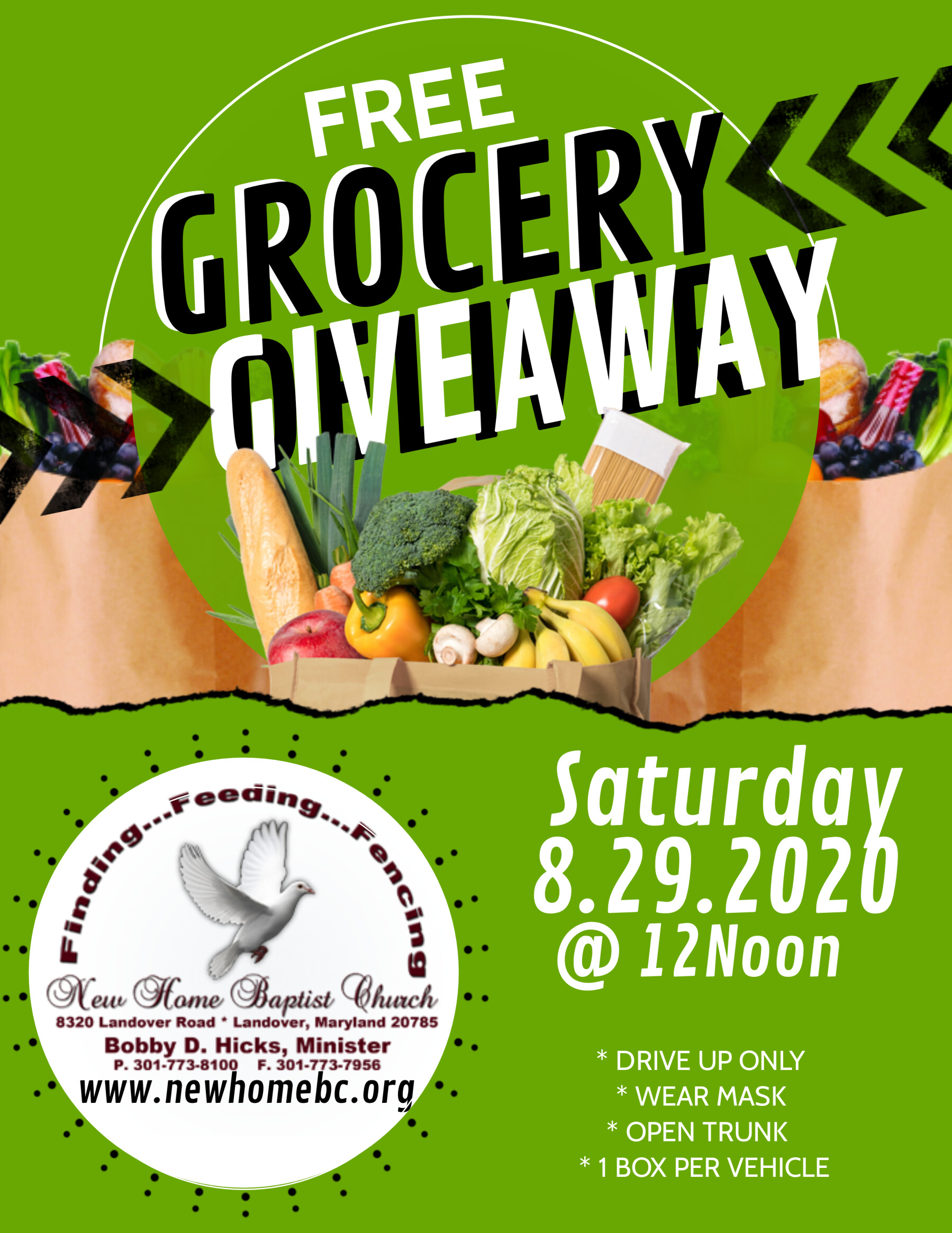 Free Grocery Giveaway | New Home Baptist Church