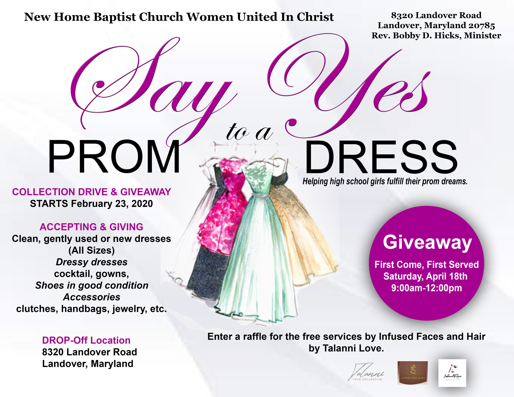 Prom Dress GiveAway New Home Baptist Church