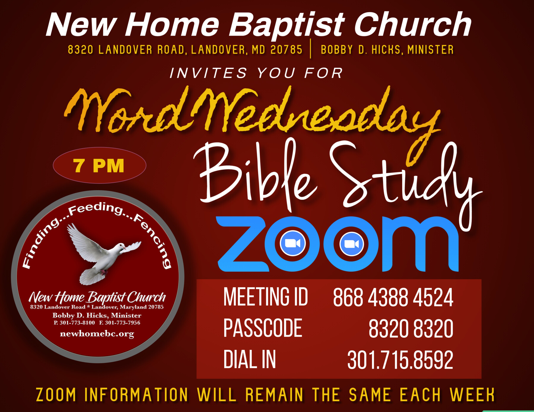 Word Wednesday Zoom Bible Study